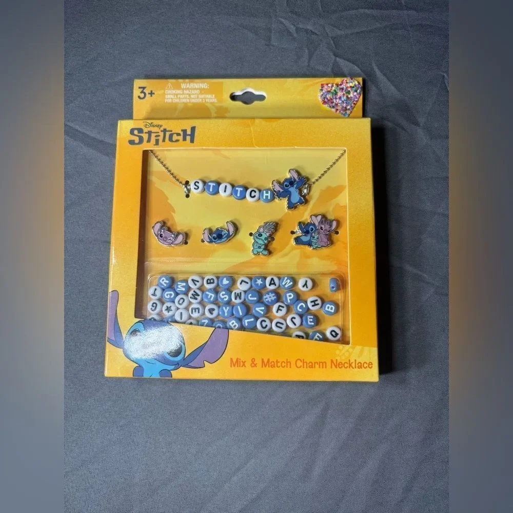 NEW Disney Stitch Mix & Match Charm Necklace NWT